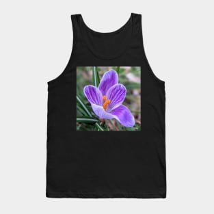 Purple, White and Orange Flower 5 Tank Top